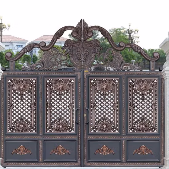 Wrought Iron Gate with Hot Galvanized for Luxury Entry Door