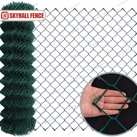 Heavey Duty Dark Green Chain Link Fence for Residential Use