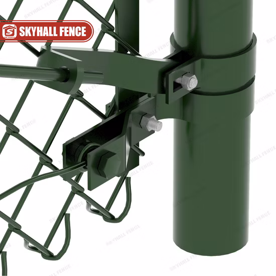 Heavey Duty Dark Green Chain Link Fence for Residential Use