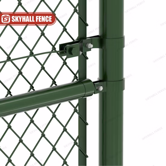Heavey Duty Dark Green Chain Link Fence for Residential Use