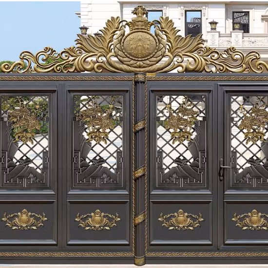 Wrought Iron Gate with Hot Galvanized for Luxury Entry Door