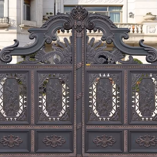 Wrought Iron Gate with Hot Galvanized for Luxury Entry Door