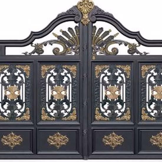 Wrought Iron Gate with Hot Galvanized for Luxury Entry Door
