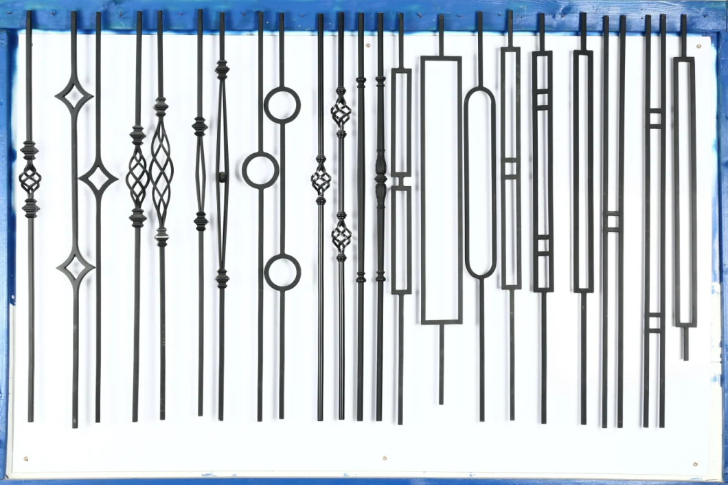 Modern Wrought Iron Indoor Staircase Railing Rail Baluster Iron Balusters