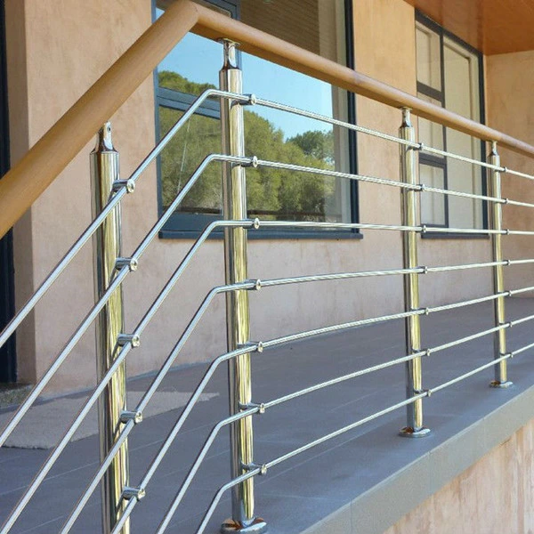 Commercial Building Balcony Single Panel Stainless Steel Railing Glass Balustrade