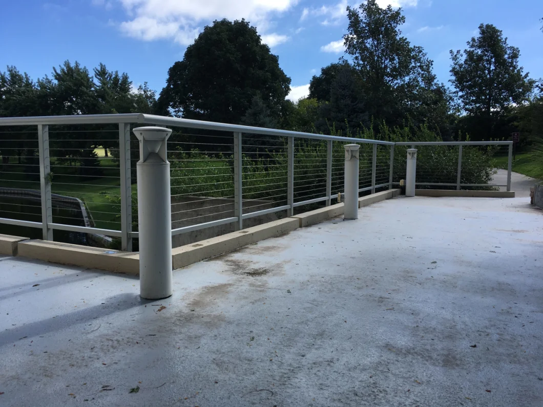 Safe Balcony Railing Glass Handrail Design Round Baluster Stainless Steel Balustrade