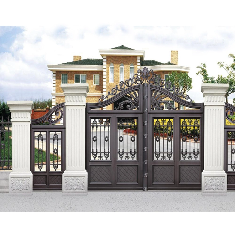 Factory Price House Residential Classic Metal Doors Gates Custom Aluminum Art Main Gate