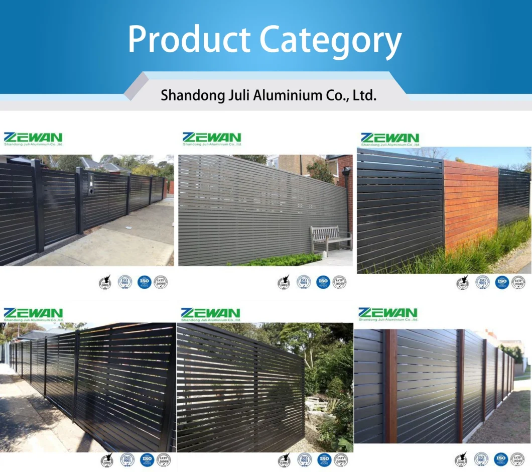 Residential Commercial Customized Aluminium Fence for House School Yard Garden