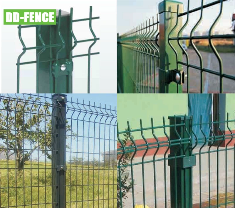High Quality Galvanized Steel Metal PVC Coated 3D V Bending Welded Curvy Wire Mesh Fence Panel for Garden Farm