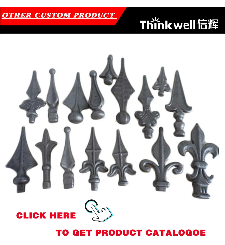 Forged Steel Garden Fence Balustrade Wrought Iron Spearpoint