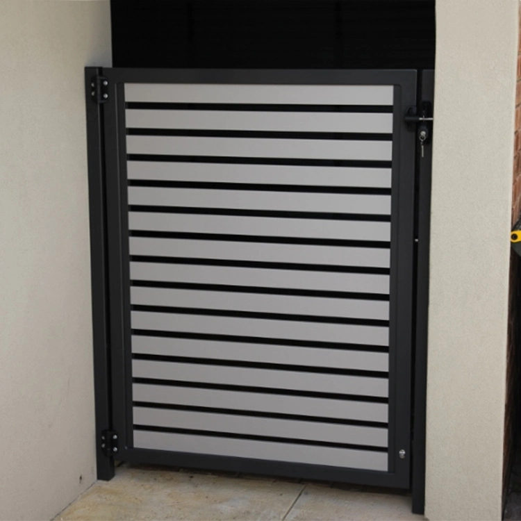 Customized Louver Gate Garden Decorative Aluminium Industrial Metal Driveway Gate