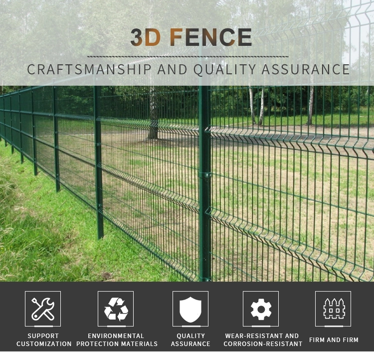 Fencing Garden Buildings Supplies Outdoor Metal Material 3D Bending Curved Welded Steel Wire Mesh Panel Fencing