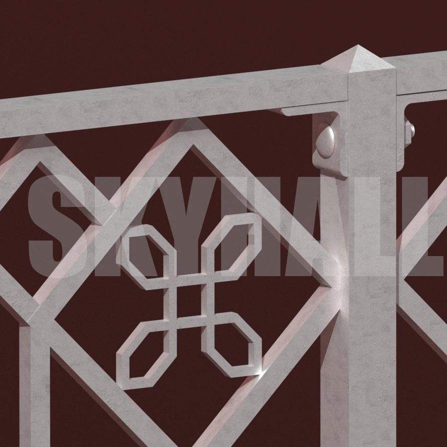 Qatar Design Galvanized Welded Ornamental Fence Decoration Fence for Garden
