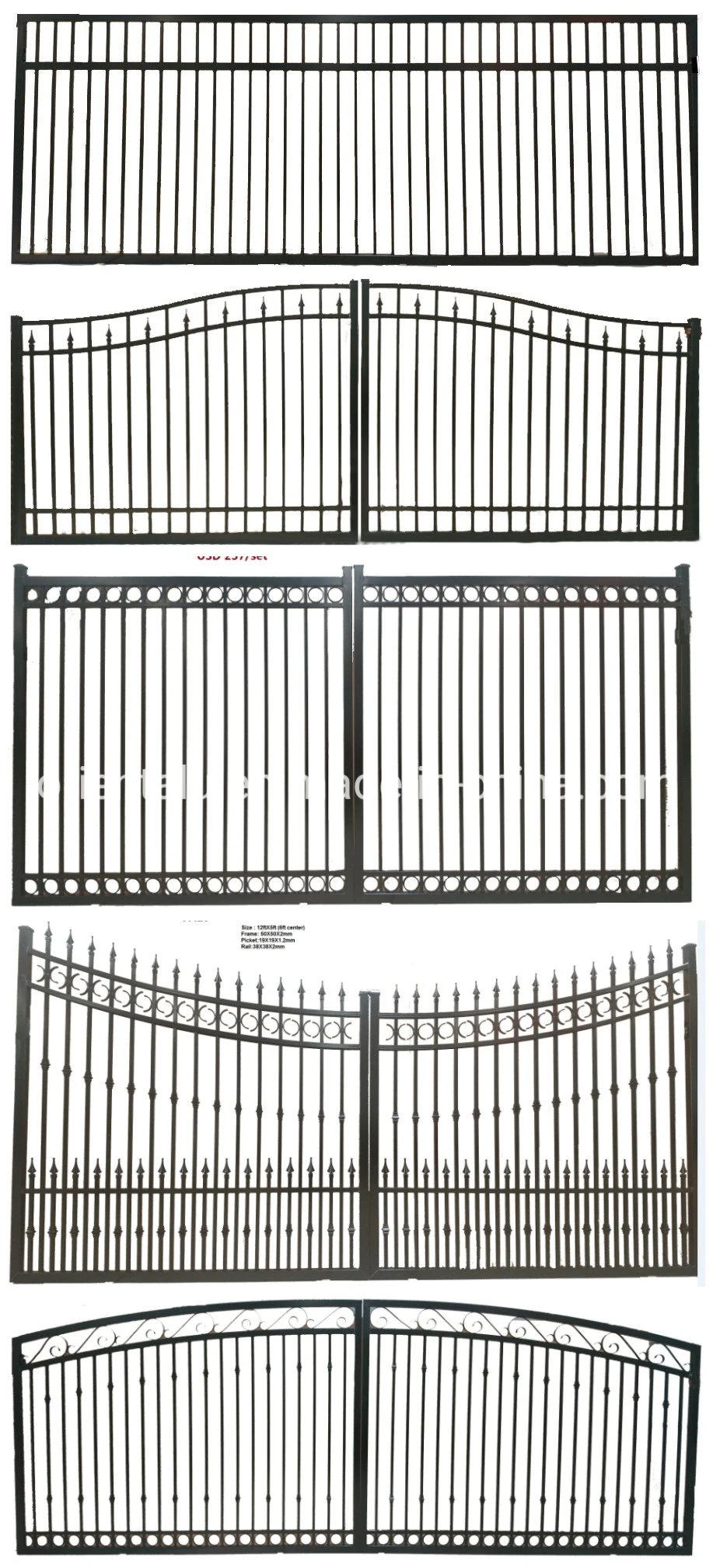 Decorative Aluminium Industrial Metal Driveway Gate, Nice Looking Swing Gate Aluminum, Easy Aluminum Gates