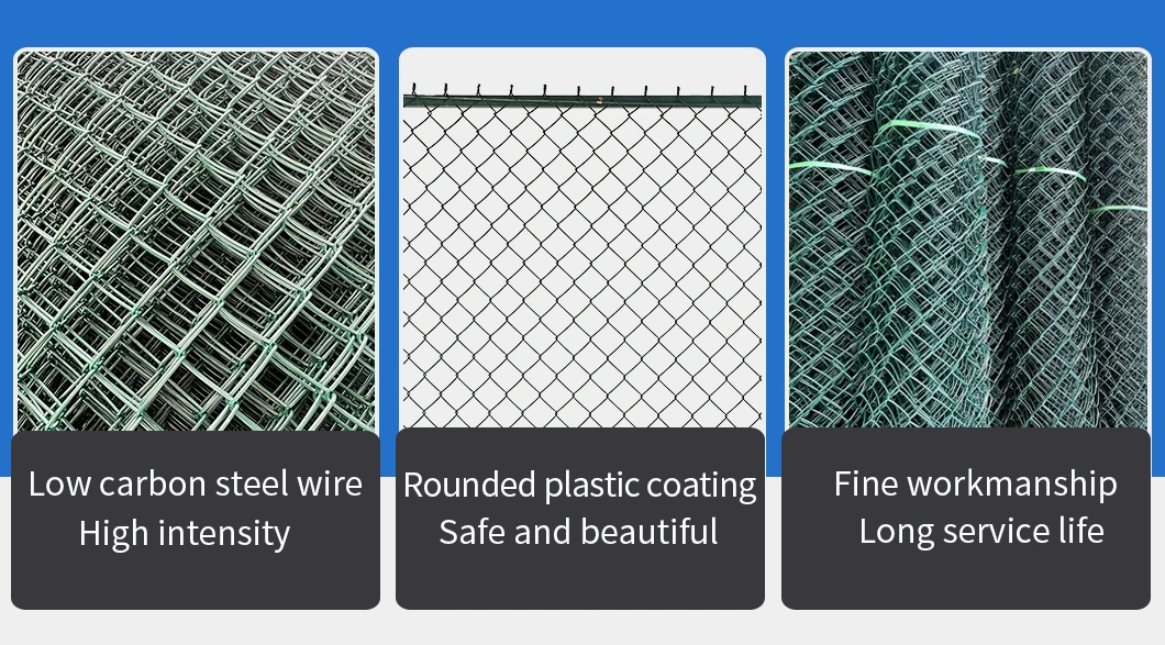 Low Carbon Steel Wire Mesh Anti-Shear Alarm Chain Link Fence Railway Fencing