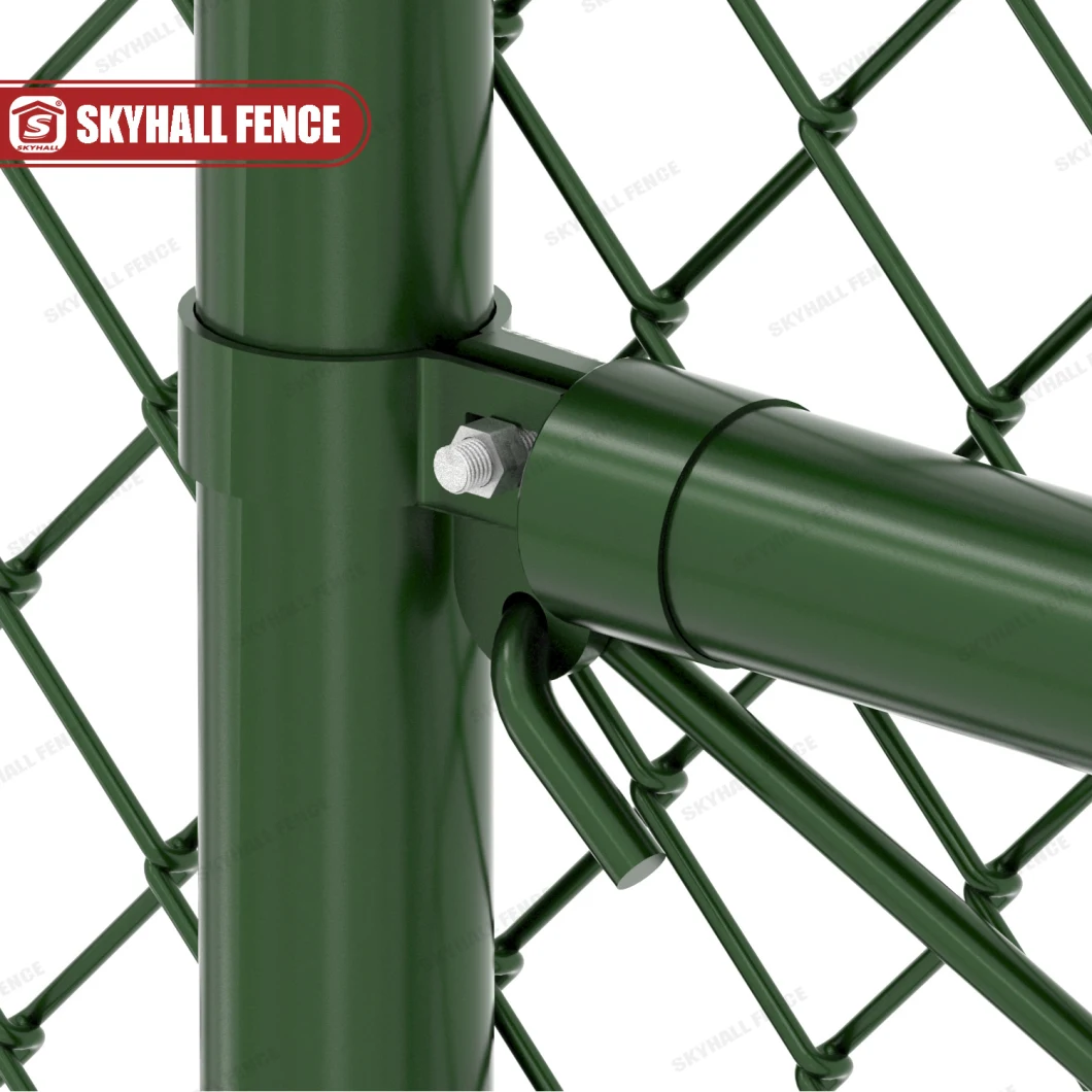 Heavey Duty Dark Green Chain Link Fence for Residential Use