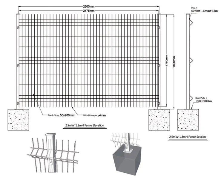 Fencing Garden Buildings Supplies Outdoor Metal Material 3D Bending Curved Welded Steel Wire Mesh Panel Fencing