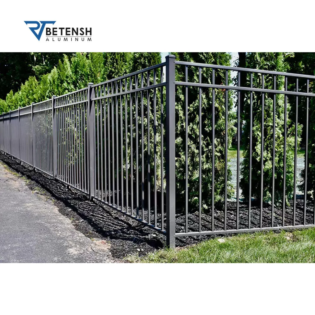 High Quality New Design Grill Decorative Versatility Security Power Coated Best Selling Aluminum Garden Fence for Residential/Courtyard