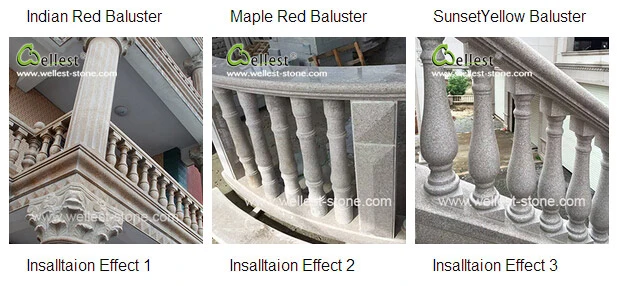 China Cheap Price Yellow Granite Baluster for Stairs/Staircase/Porch/Entrance/Balcony/Patio
