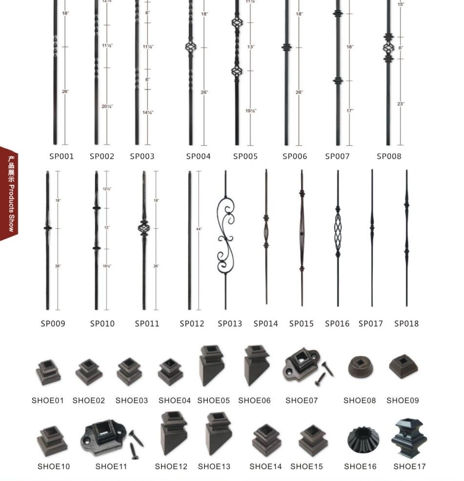 High Quality Wrought Iron Balusters for Stair Decoration