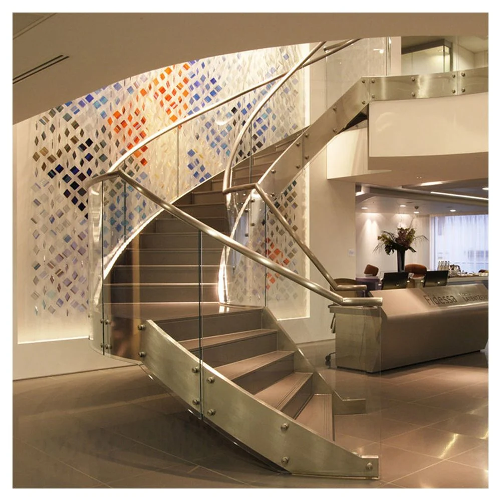 Customized Curved Staircase Spiral Staircase Metal Staircase