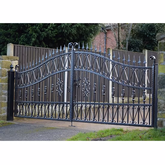 Custom Ornamental Security Wrought Iron Gates