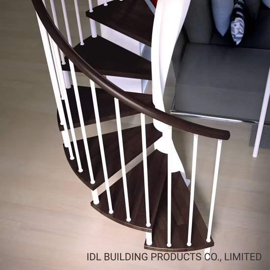 Modern Custom Design Metal Stair Stainless Steel Handrail Glass/Wood/Marble Steps Indoor Spiral Staircase