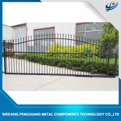 Customized/Black Powder Coated Fencing /Quality Guarantee Metal Steel Fencing /Aluminum Sliding/ Courtyard Fence Gate for Residential/Villas