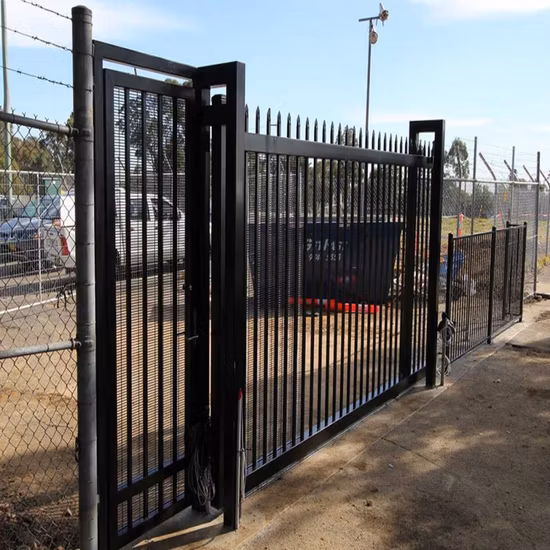 Factory Manufacture Outdoor Aluminium Metal Garage Sliding Gate /Steel Balustrade Gate/ Wrought Iron Automatic Main Gate