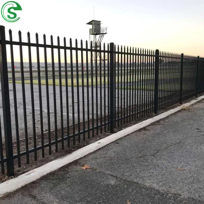 8FT Tall Tubular Steel Fencing and Driveway Gates Cheap Wrought Iron Fence