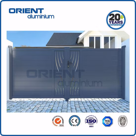 Decorative Aluminium Industrial Metal Driveway Gate, Nice Looking Swing Gate Aluminum, Easy Aluminum Gates