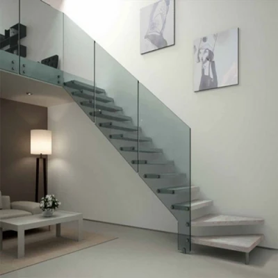 Modern Floating Staircases with Invisible Metal Stringer