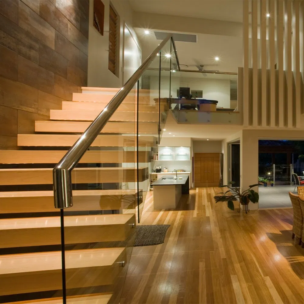 Modern Floating Staircases with Invisible Metal Stringer