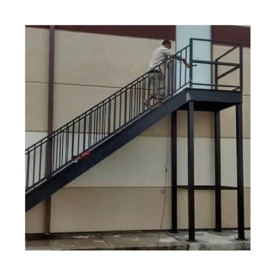 MS101 Modern outdoor metal iron straight stair floating staircase