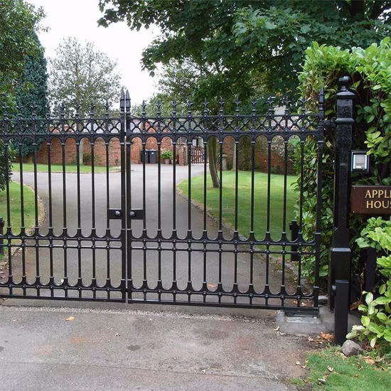 Customized Sliding/Metal/Powder Coated Black Aluminium/Galvanised Steel/Garden/Wrought Iron/Sliding/Fence Driveway Gate for Residential/Garden/House