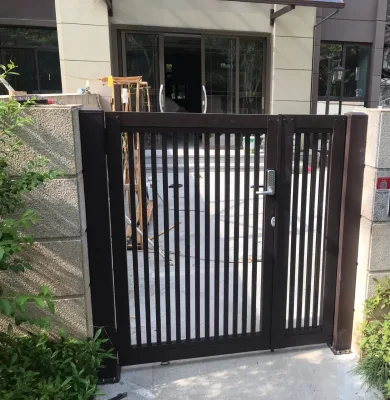 Residential Exterior Metal Aluminium Double Swing Gates Design Outdoor Garden Decorative Cast Aluminium Grill Main Gate