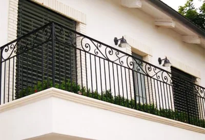 High Quality Powder Coated Cast Iron Fencing Balcony Staircase Balustrade Handrail